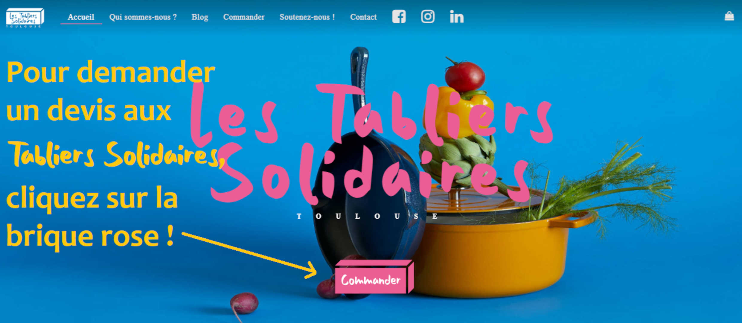 Pour demander un devis aux Tabliers Solidaires